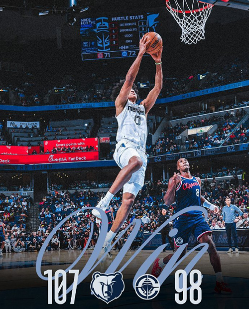 快船98-107不敌灰熊，哈登18+7，考沃德23+14，伦纳德24+8