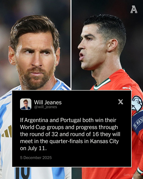 阿根廷葡萄牙若小组头名出线,<a href=/zhuyao/shipin/zuqiuzhibo/119.html target=_blank class=infotextkey>梅西</a>C罗1/4决赛将提前相遇