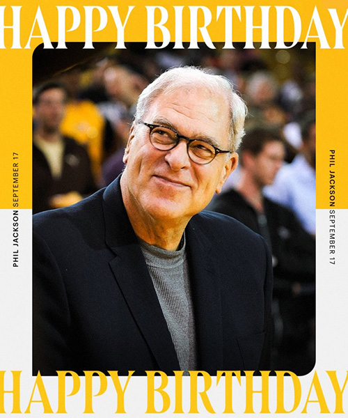 湖人官方晒照庆禅师菲尔-杰克逊80岁生日，回顾其11冠+历史第一胜率生涯